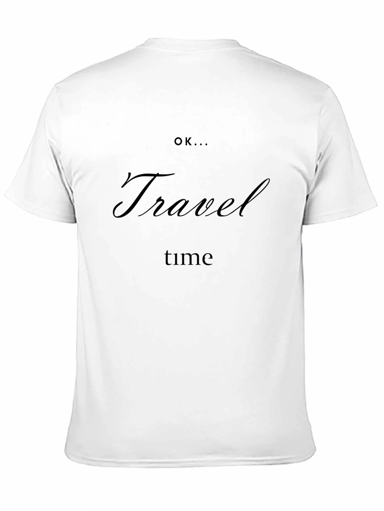 Travel Time Graphic Tee - Black Crew Neck