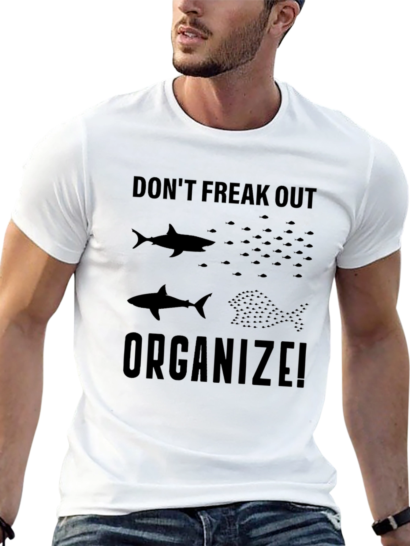 Dont Freak Out Organize! Black T-Shirt