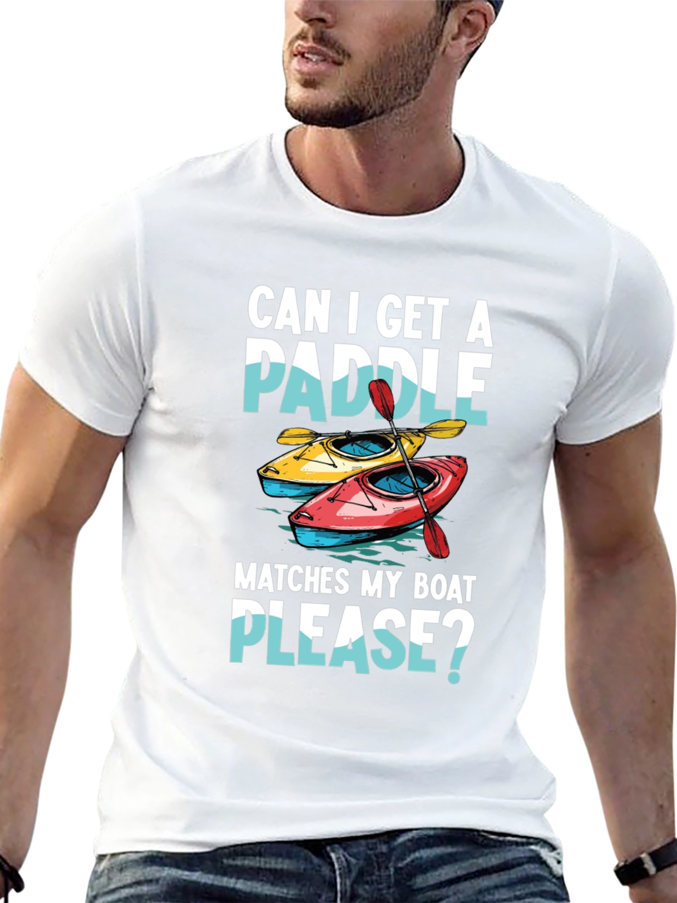 Funny Kayak T-Shirt: Can I Get a Paddle?