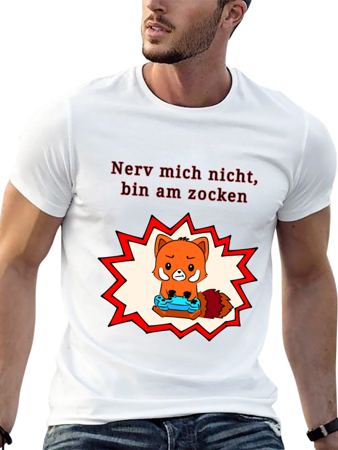Gamer Fox Tee: Nerv Mich Nicht Bin Am Zocken