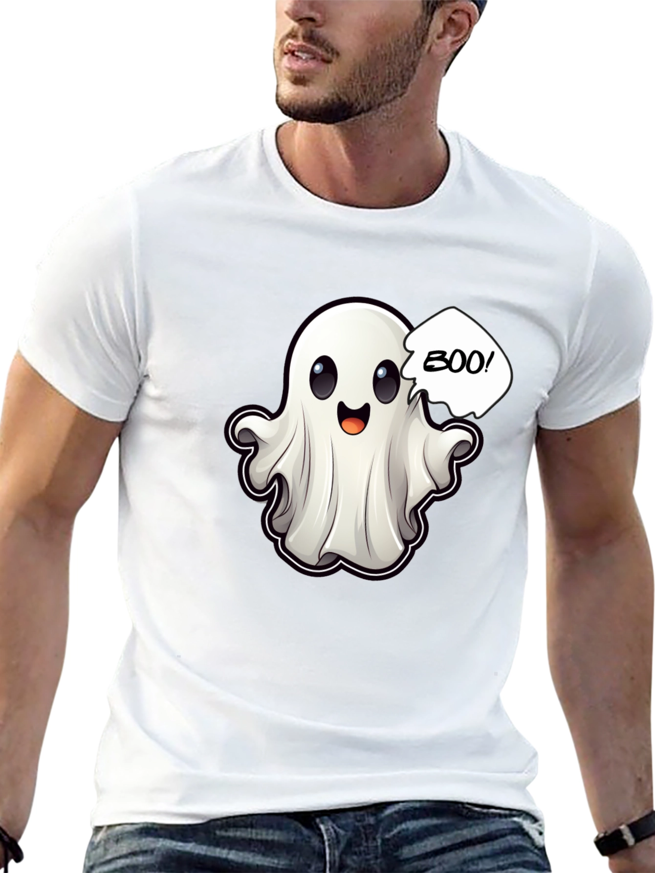 Boo! Ghost Graphic Black T-Shirt