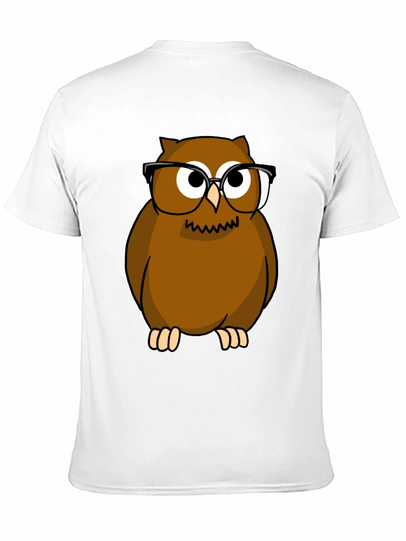 Funny Owl with Glasses T-Shirt - Novelty Tee