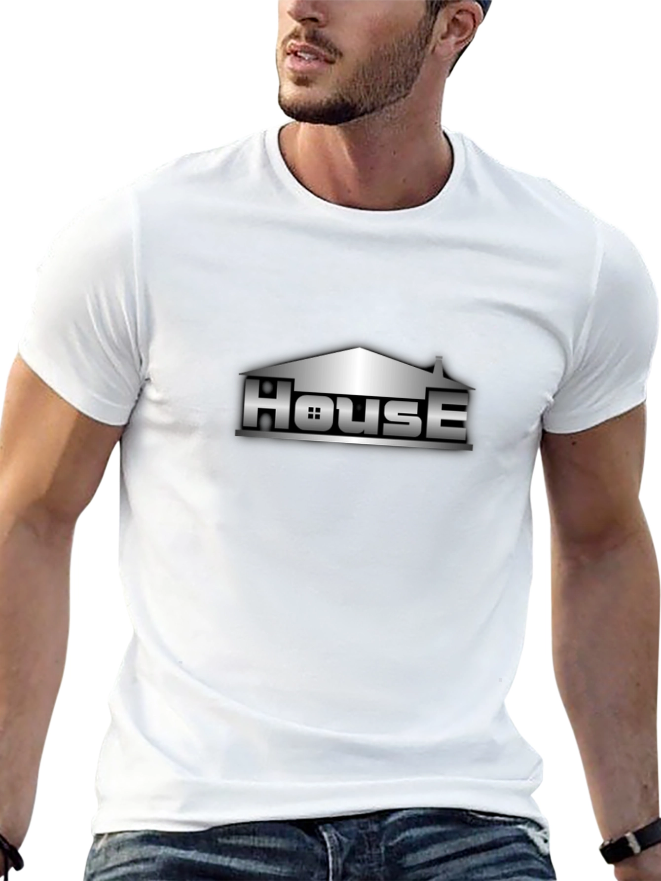 House Graphic Tee - Urban Style Black T-Shirt