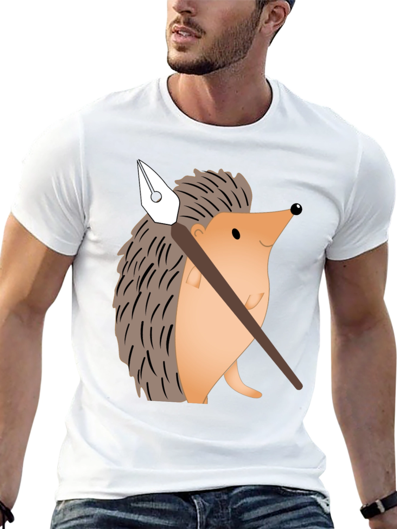 Hedgehog Artist Graphic T-Shirt