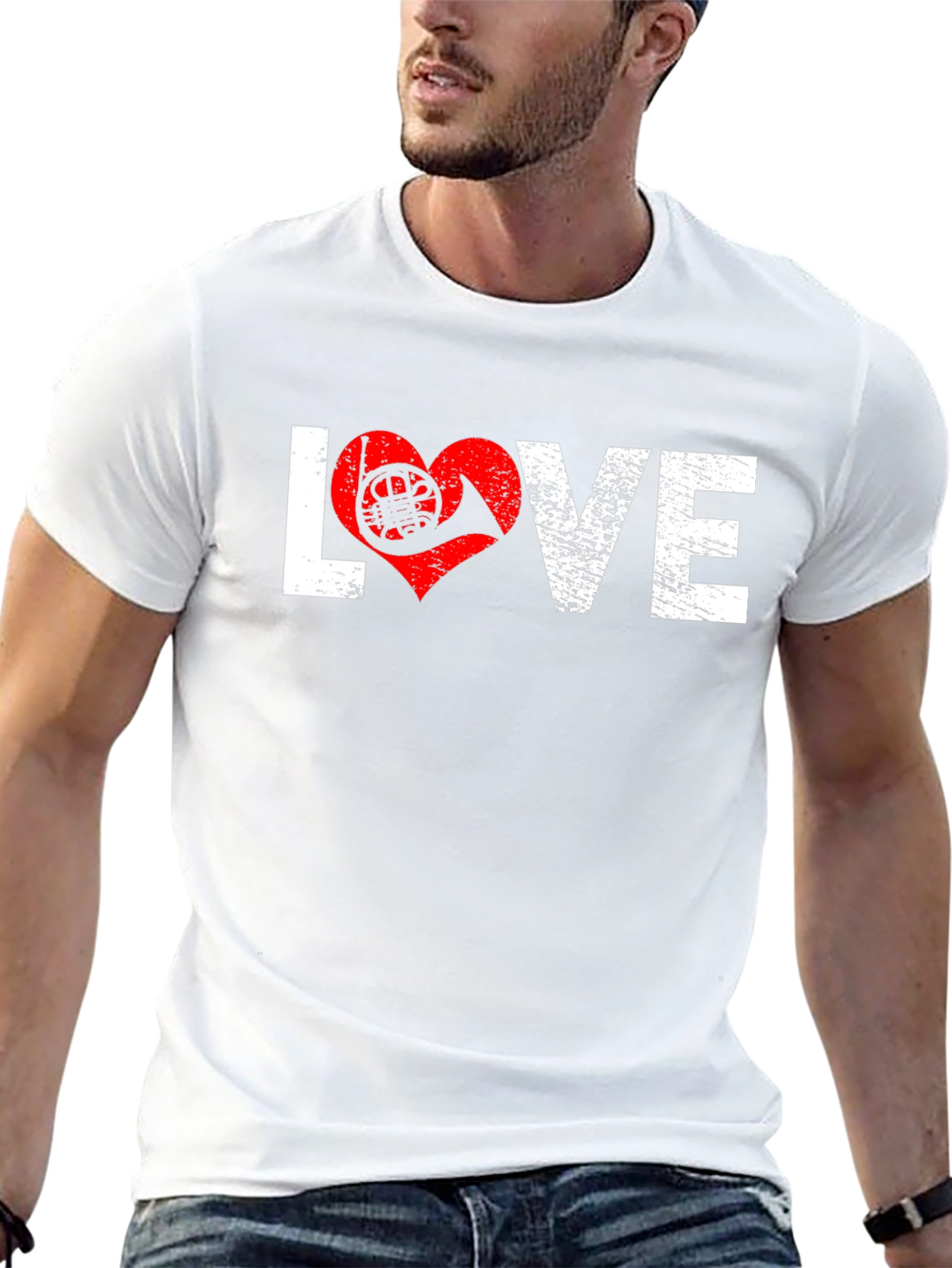 Love French Horn T-Shirt - Music Lover Tee