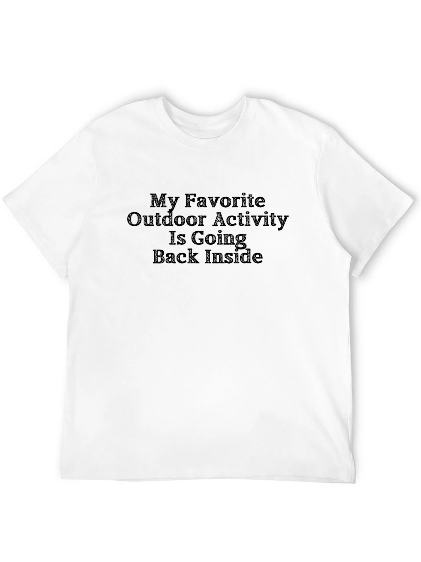 Funny My Favorite Outdoor Activity Black T-Shirt
