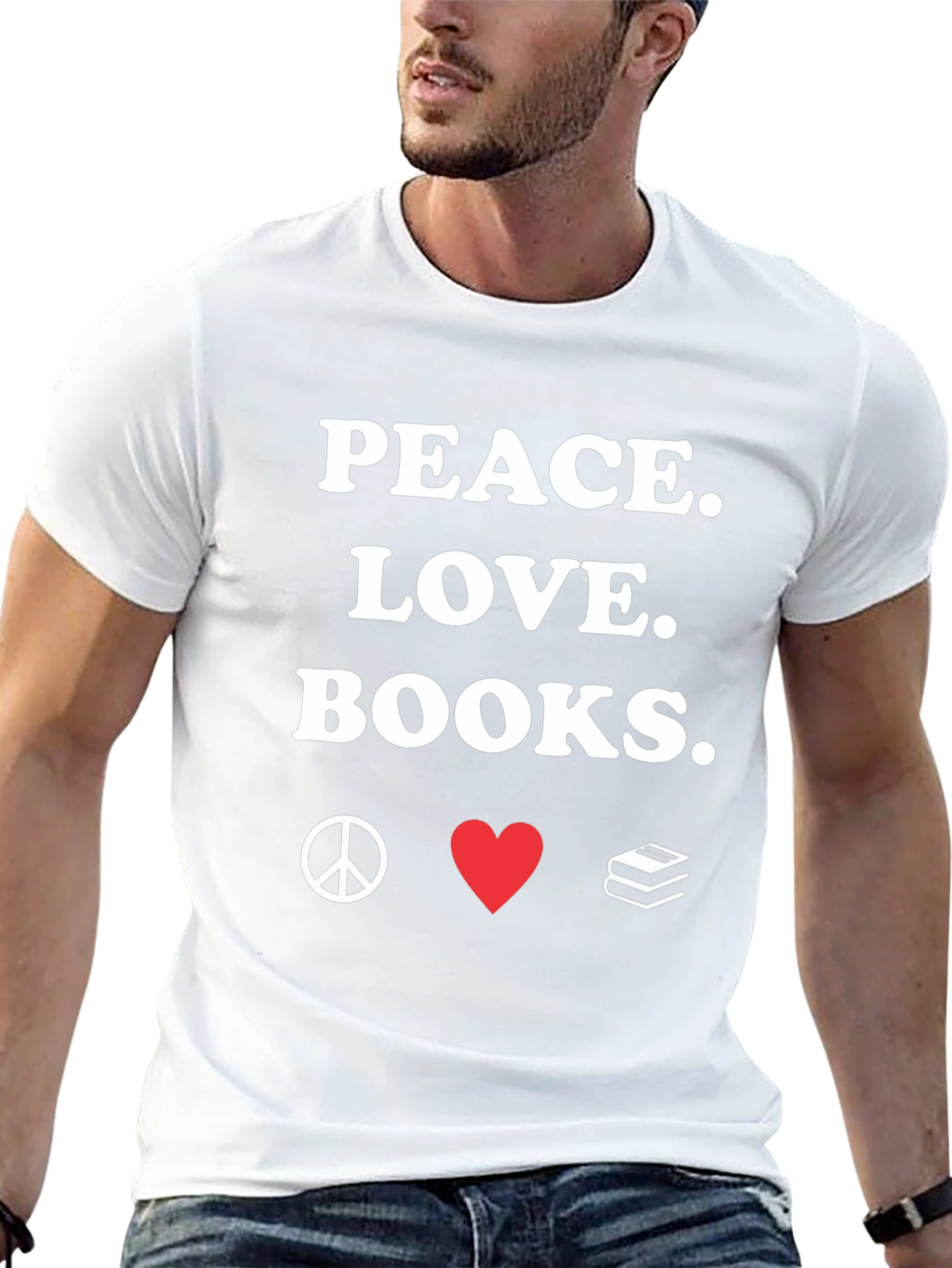 Peace Love Books Graphic Tee