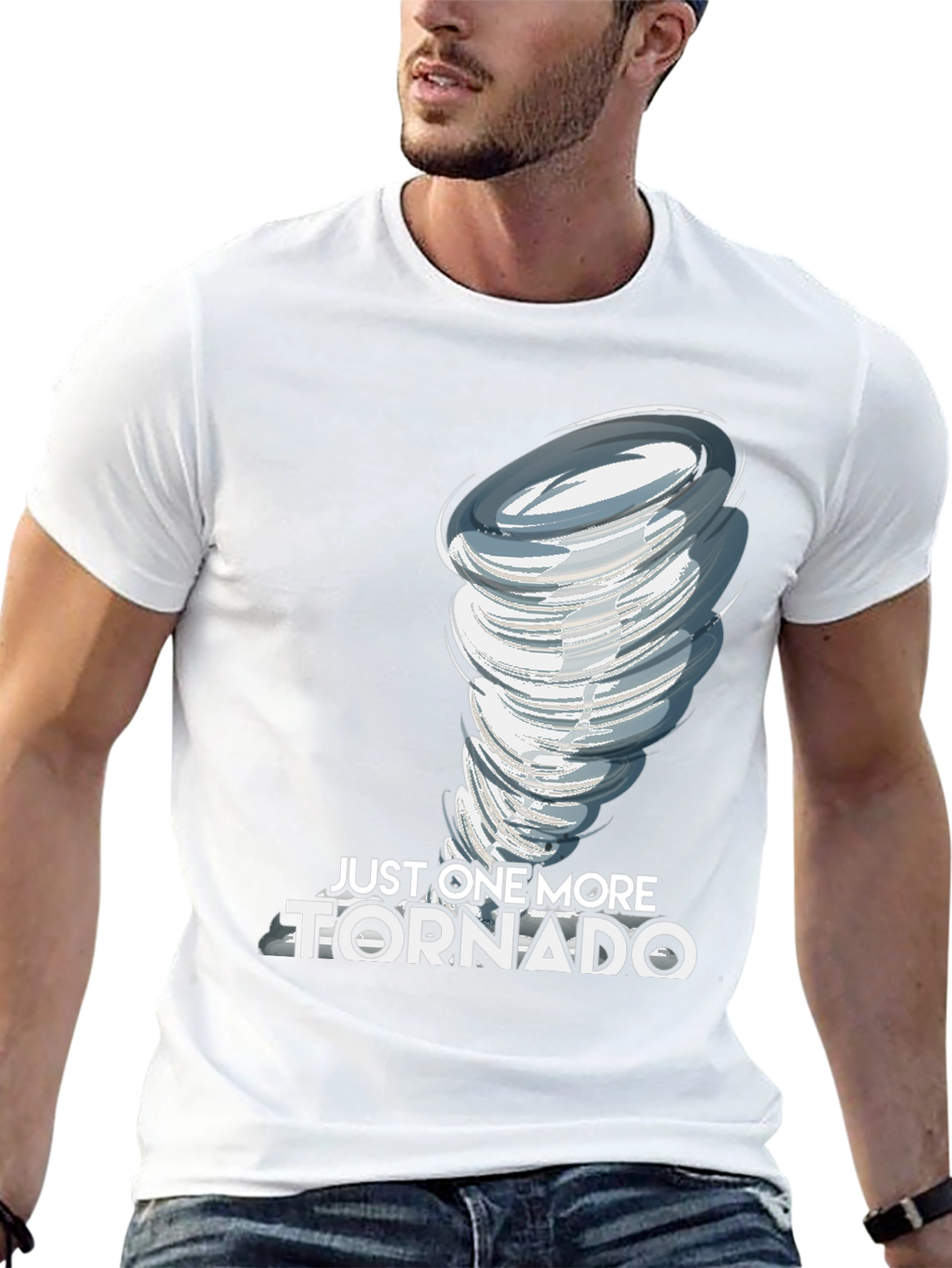 Just One More Tornado Black Graphic T-Shirt