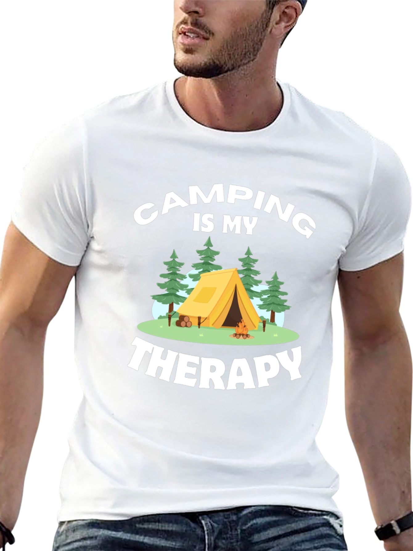 Camping is My Therapy Graphic T-Shirt