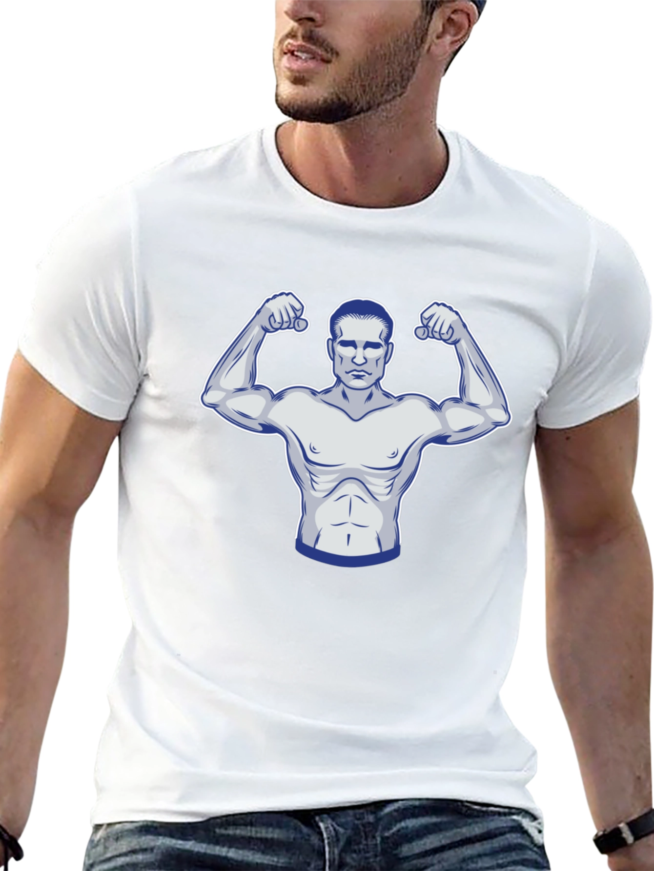 Muscle Man Graphic Tee - Black T-Shirt