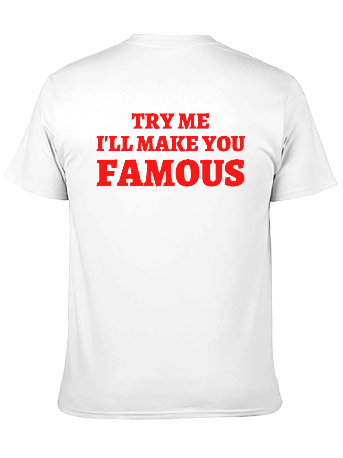 Funny Try Me Ill Make You Famous Graphic T-Shirt