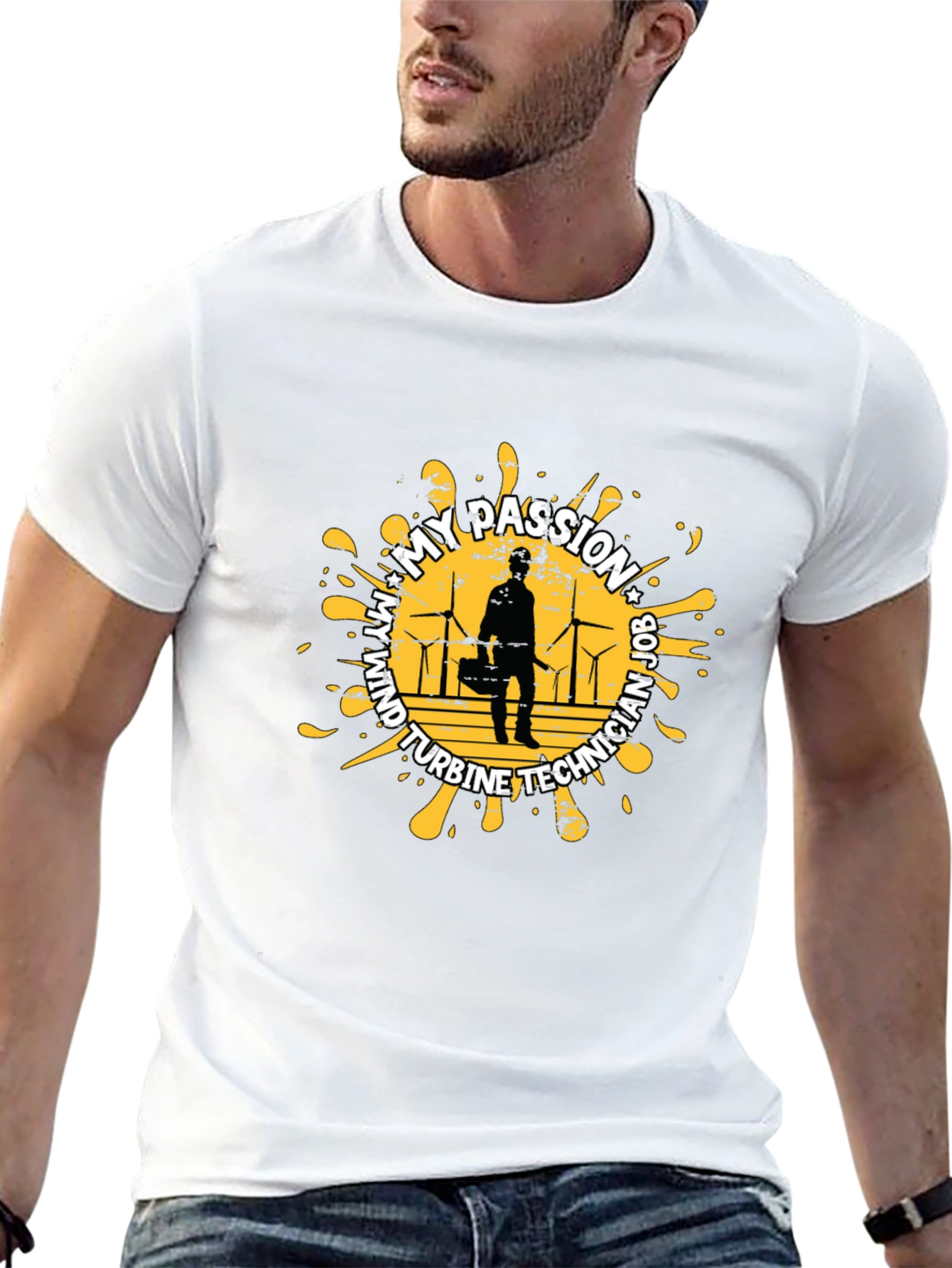 Wind Turbine Technician Job T-Shirt