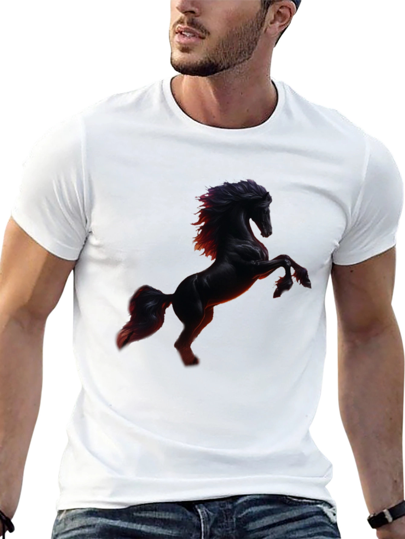 Horse Graphic Black T-Shirt