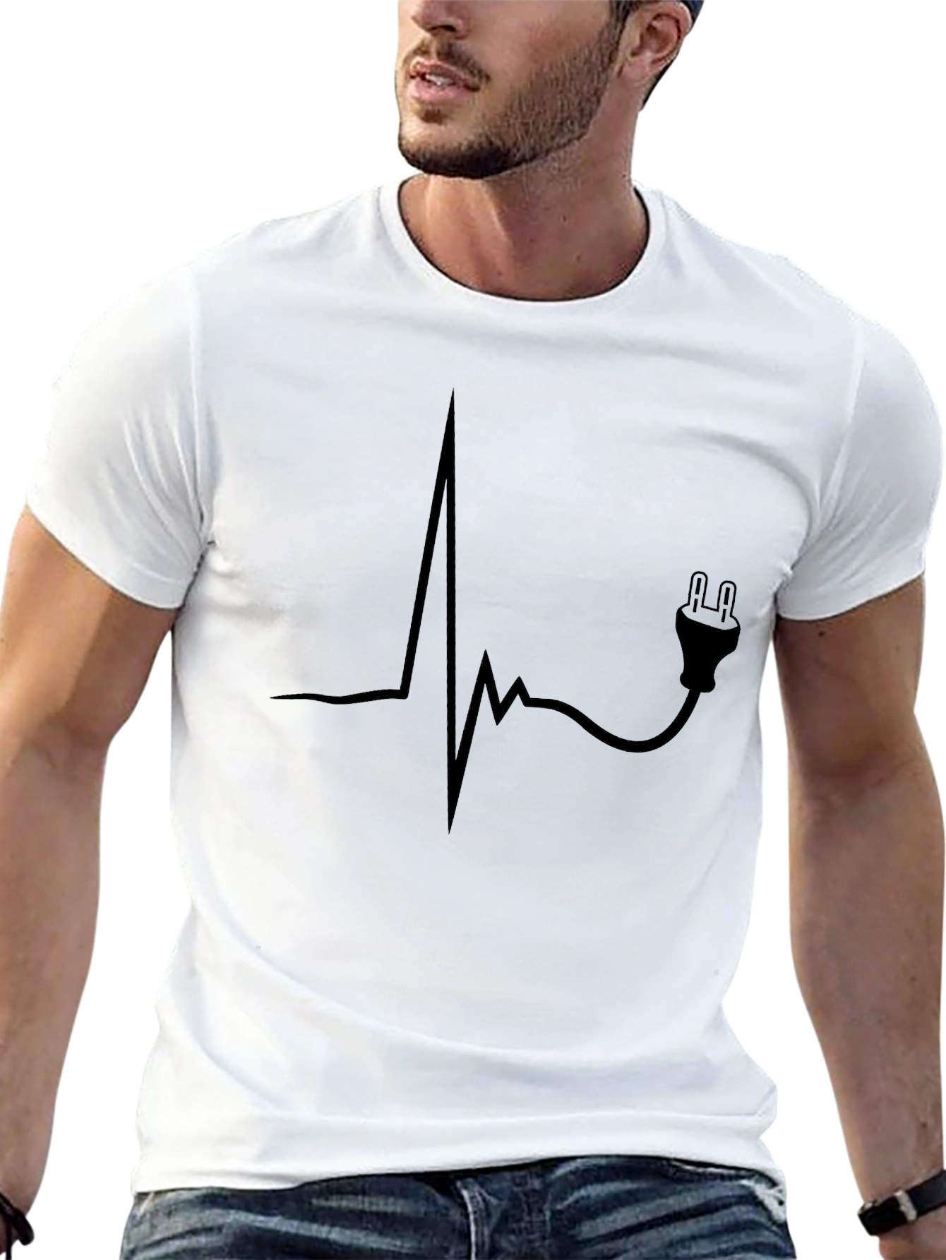 Electrical Heartbeat T-Shirt - Funny Electrician Tee