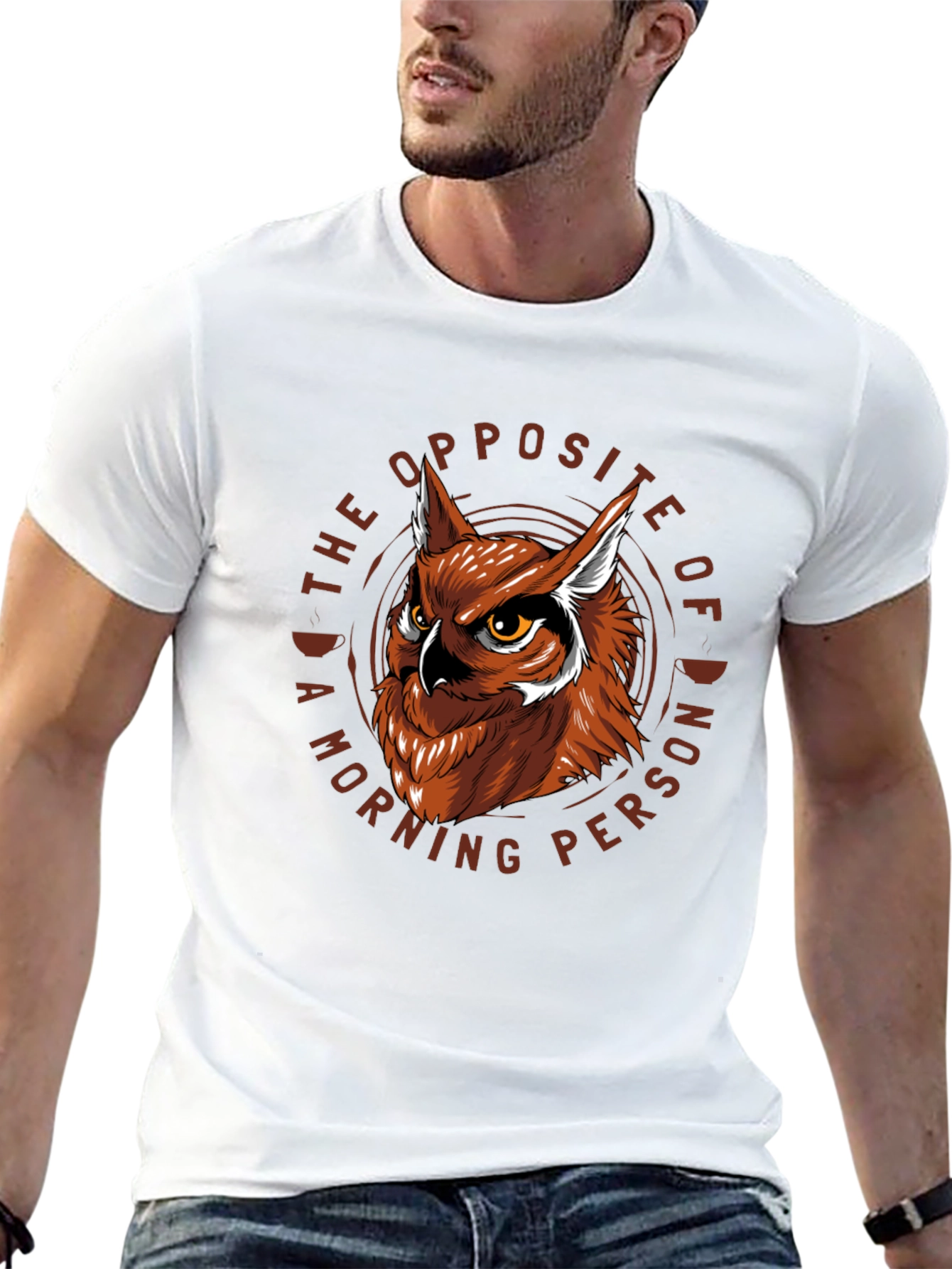 Owl Not a Morning Person Graphic T-Shirt