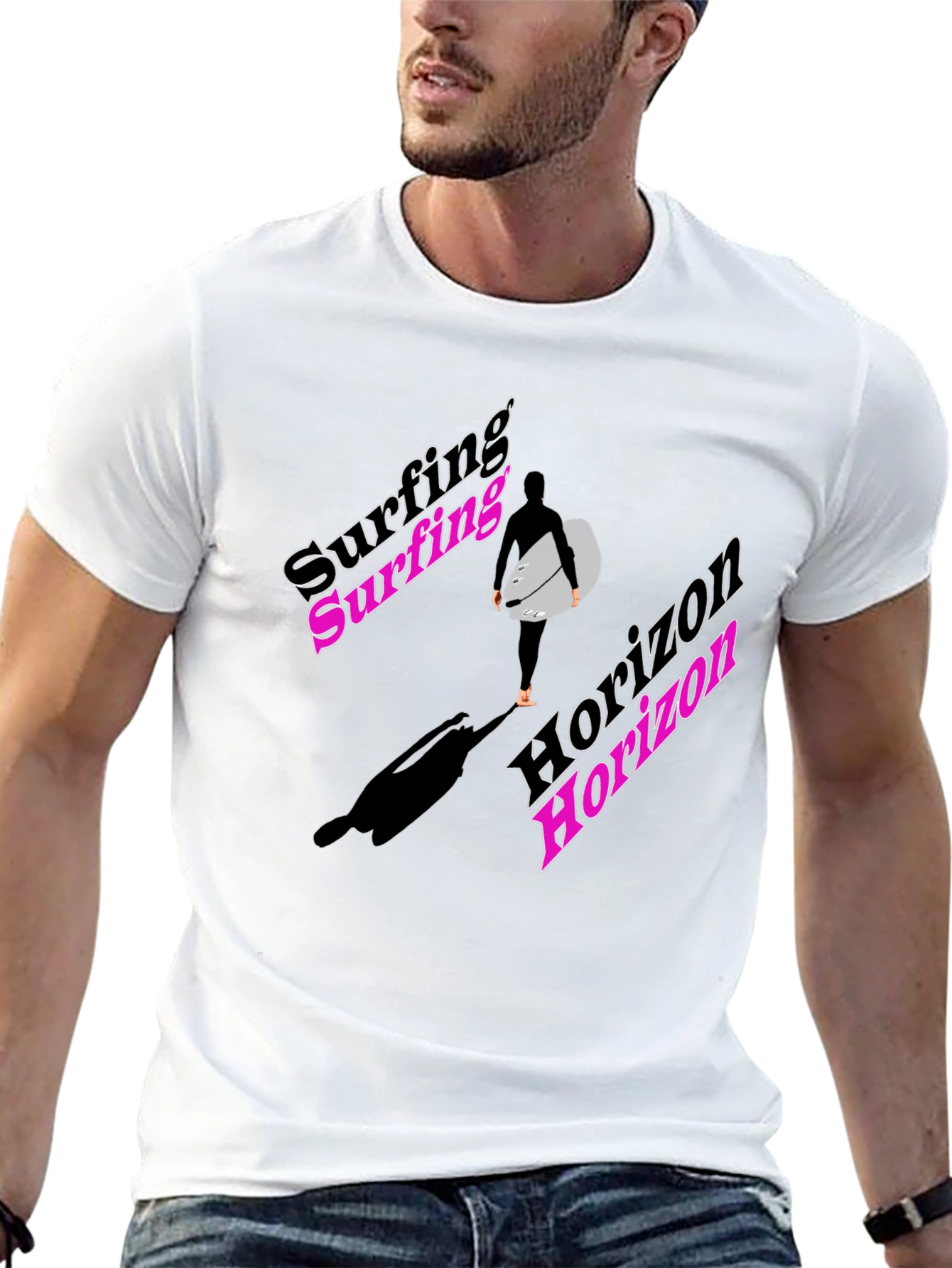 Surfing Horizon Graphic T-Shirt