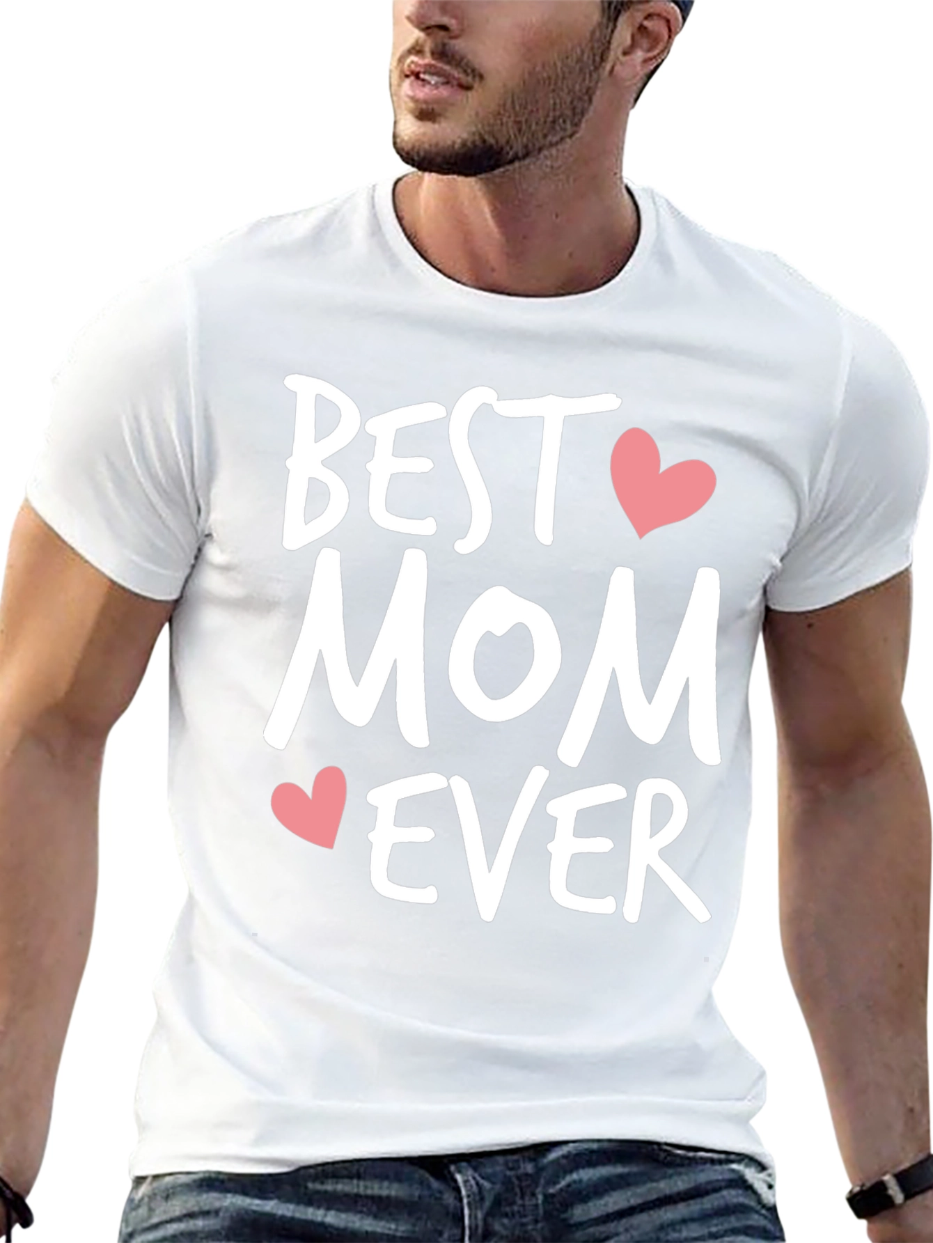 Best Mom Ever T-Shirt - Heart Accents
