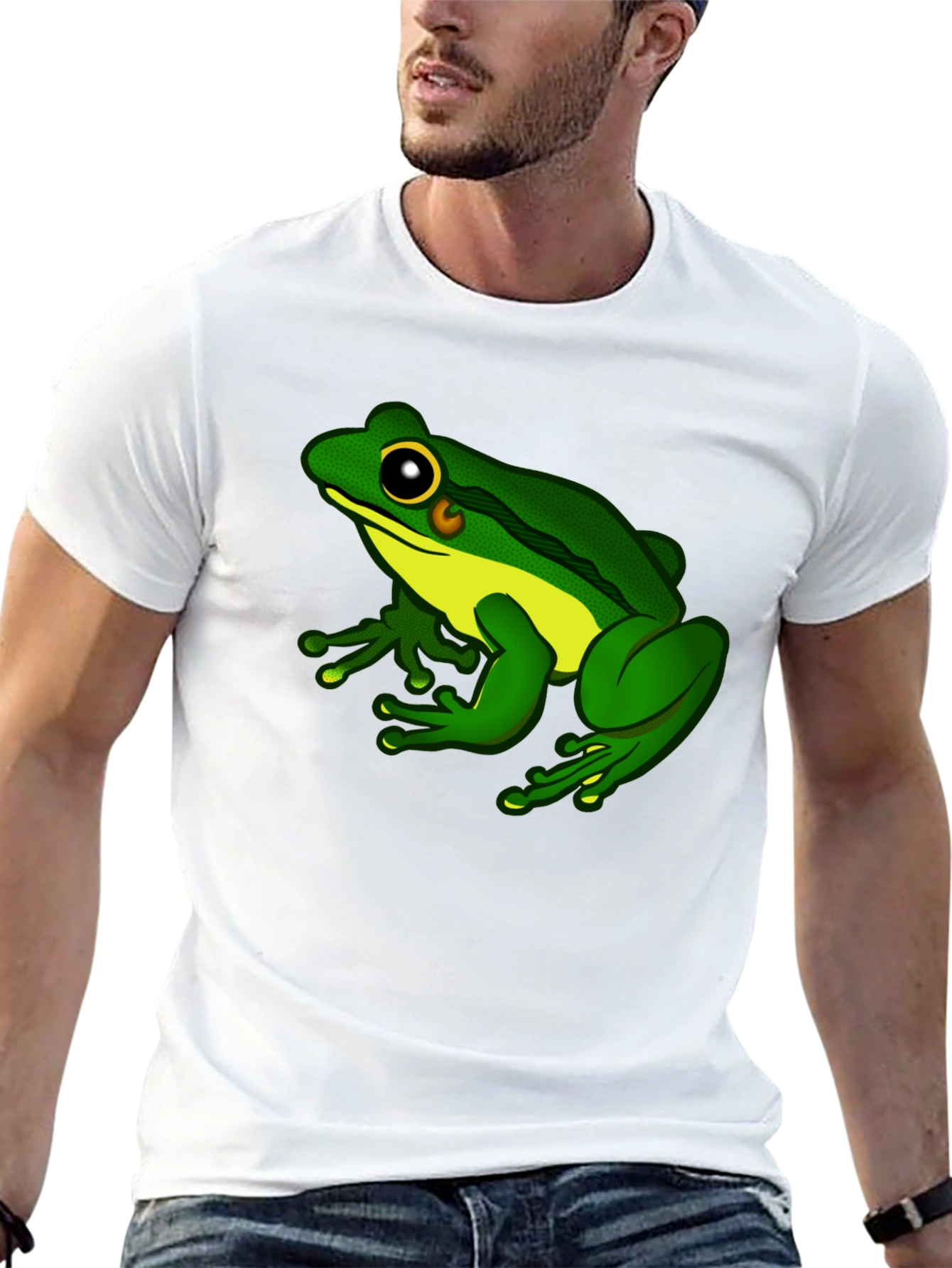 Frog Graphic Black T-Shirt - Ribbiting Style!