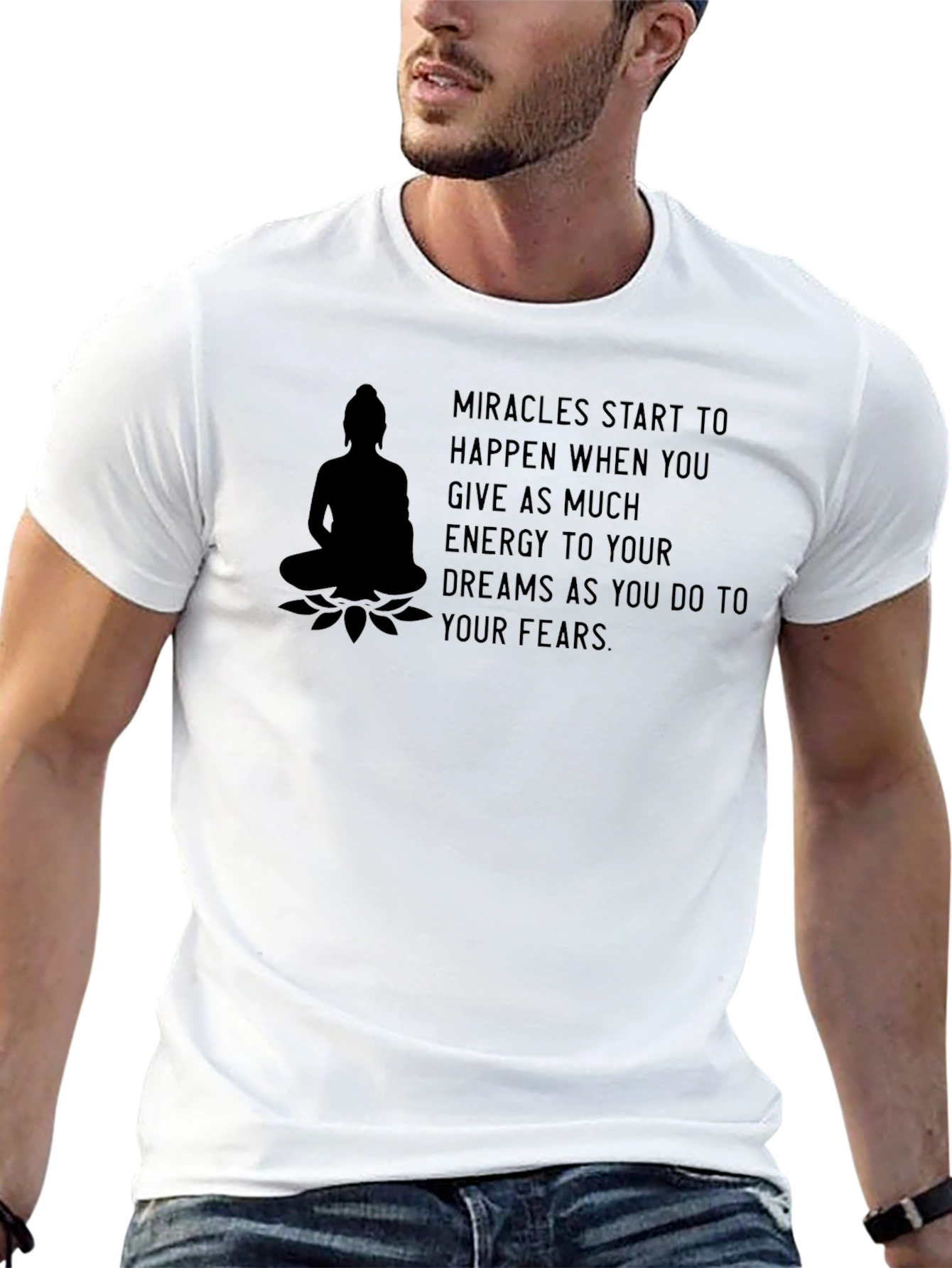 Motivational Buddha Graphic T-Shirt