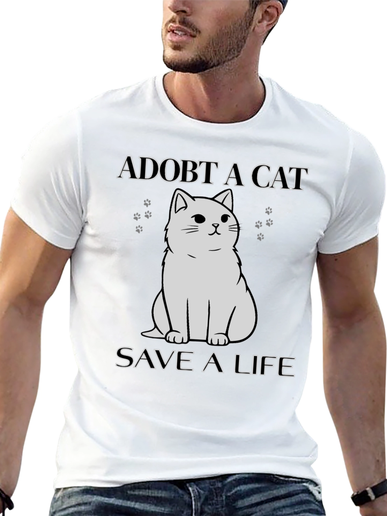 Adopt a Cat T-Shirt - Save a Life