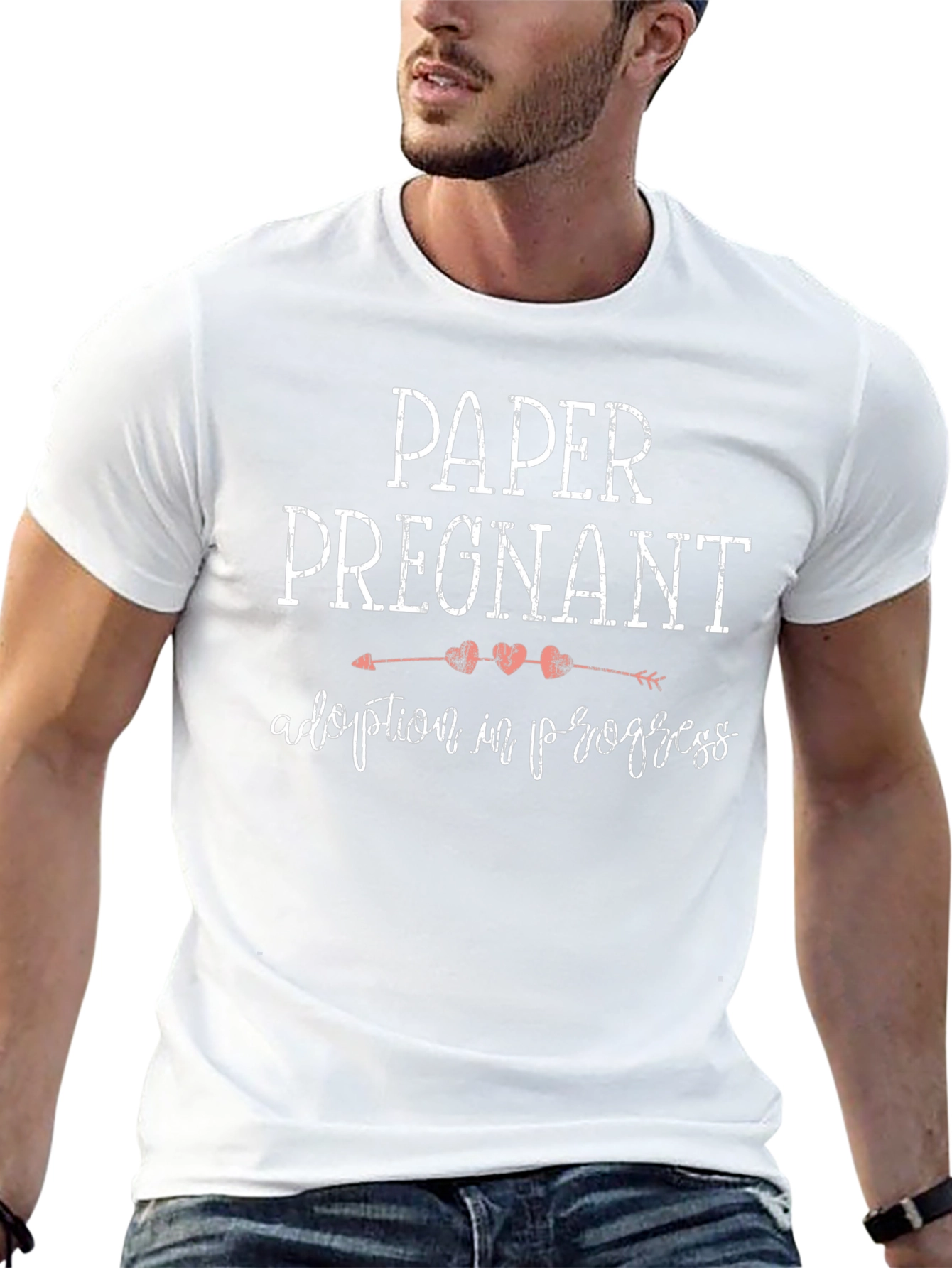 Paper Pregnant Adoption in Progress Tee