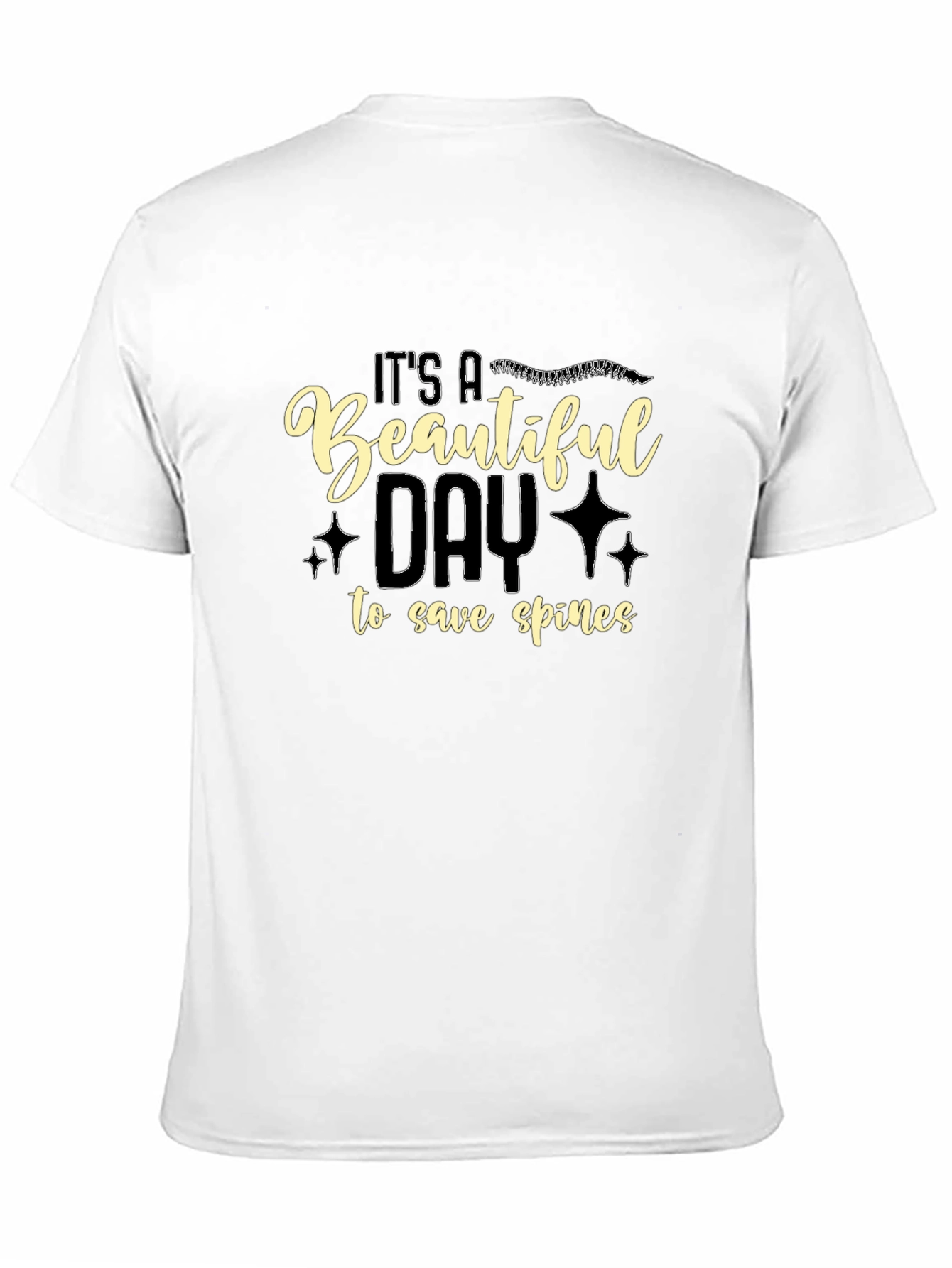 Beautiful Day to Save Spines Black Graphic T-Shirt