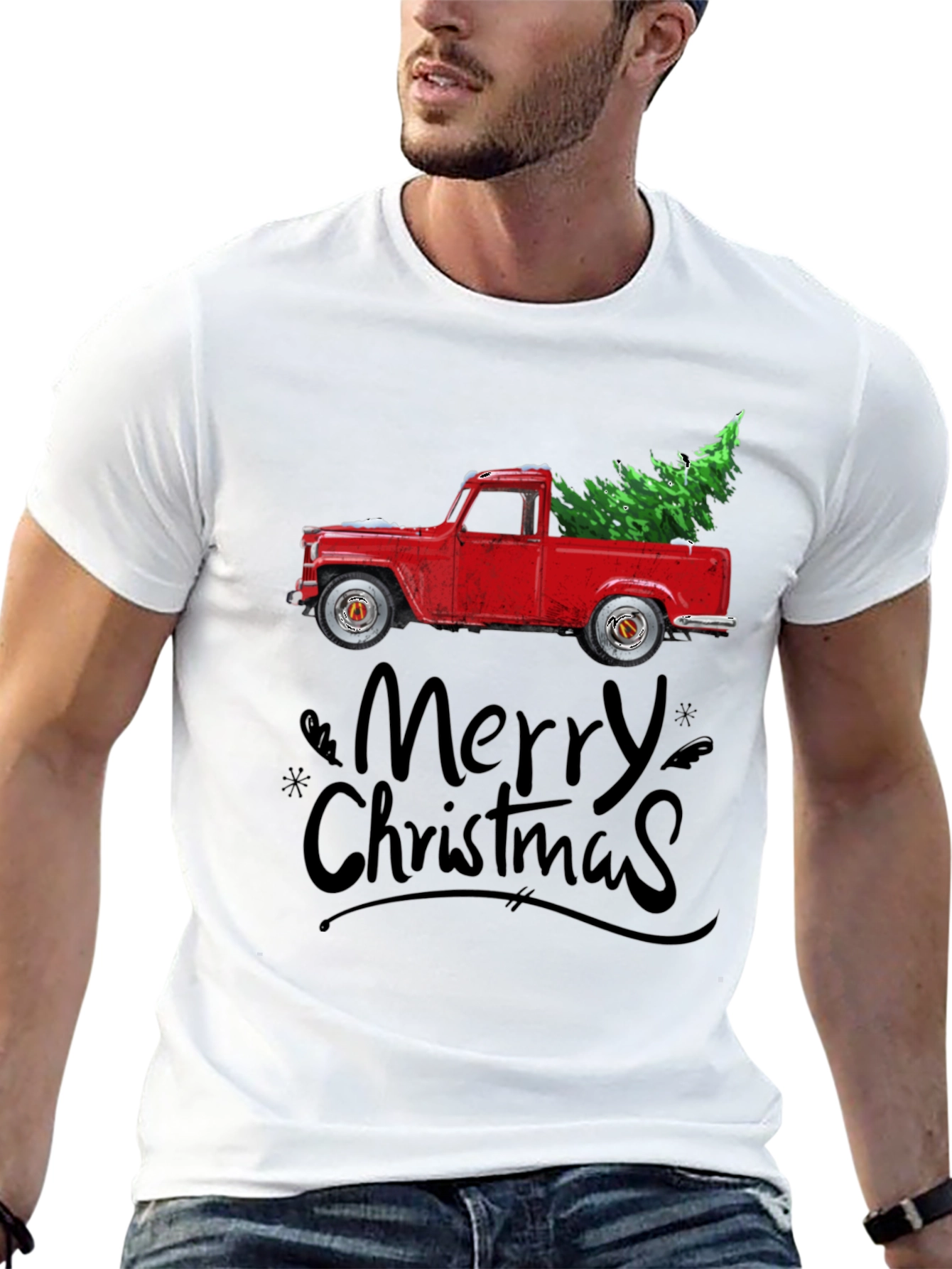 Merry Christmas Truck Graphic Tee