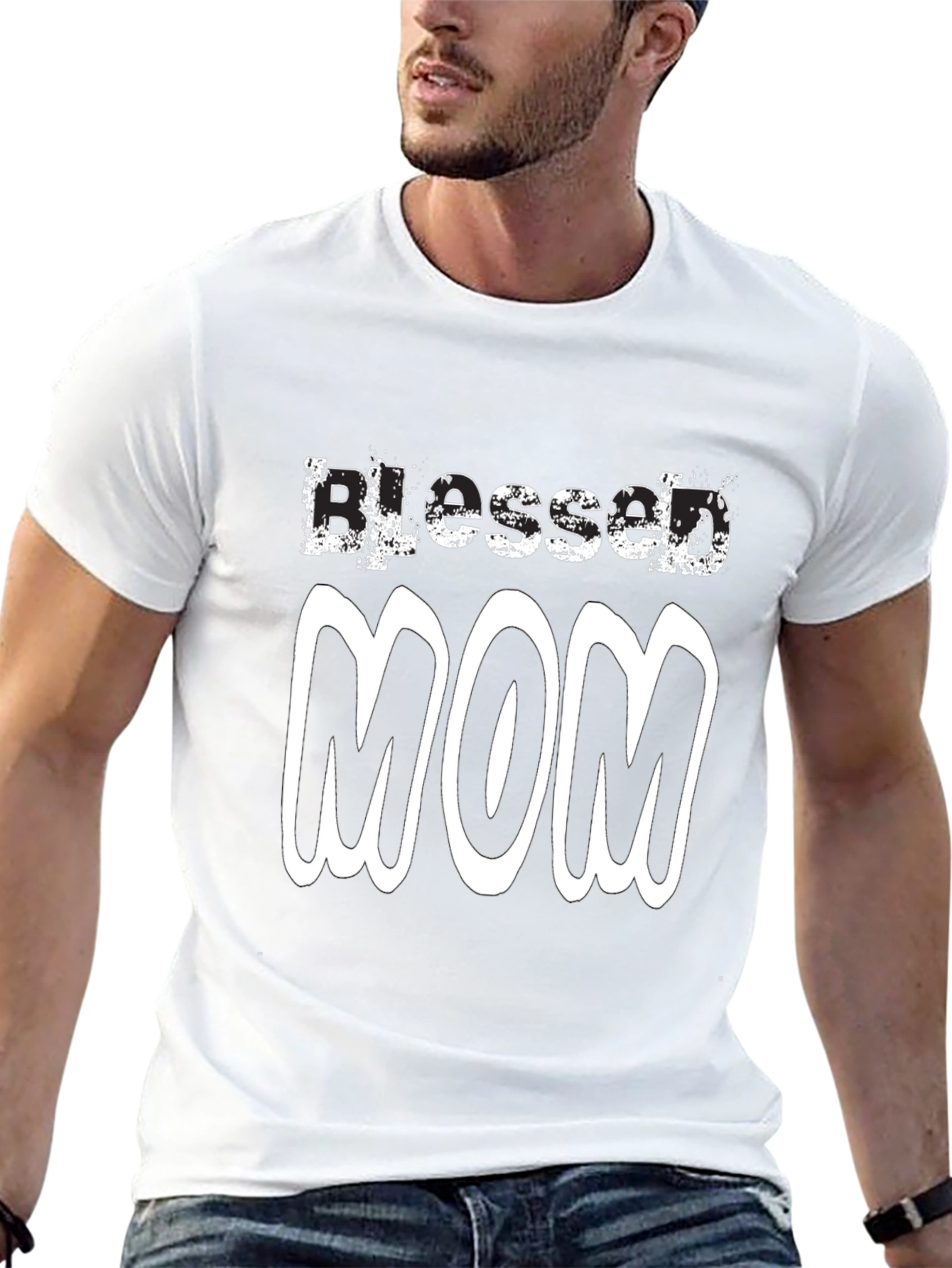Blessed Mom Black T-Shirt - Gift for Mothers