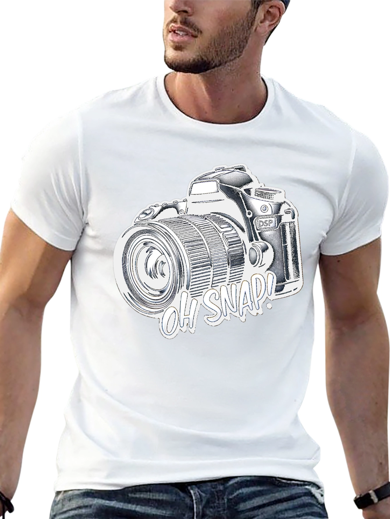 Oh Snap! Camera Graphic T-Shirt - Black