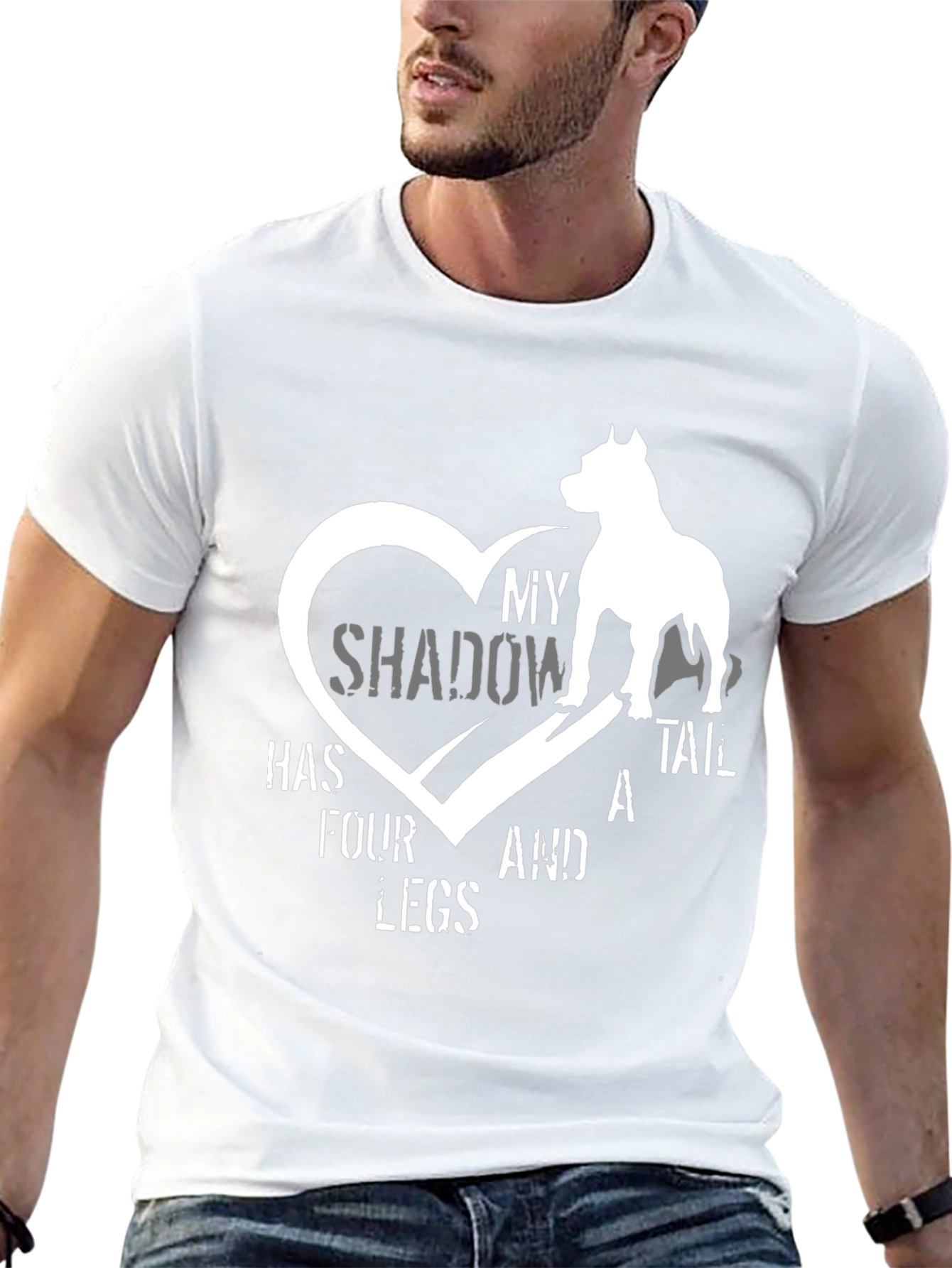 My Shadow Has Four Legs Dog Lover T-Shirt