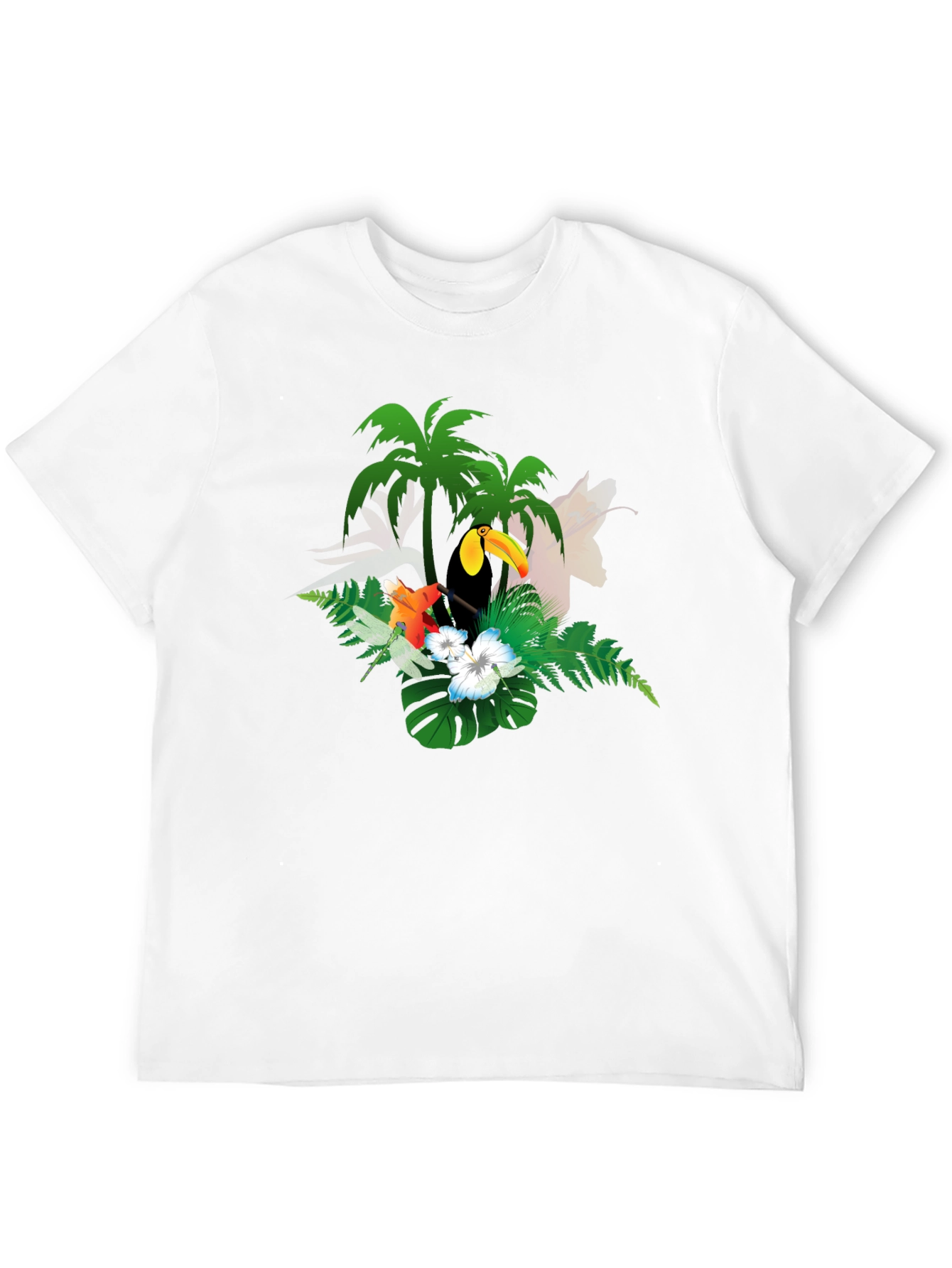 Tropical Toucan Graphic Tee - Black