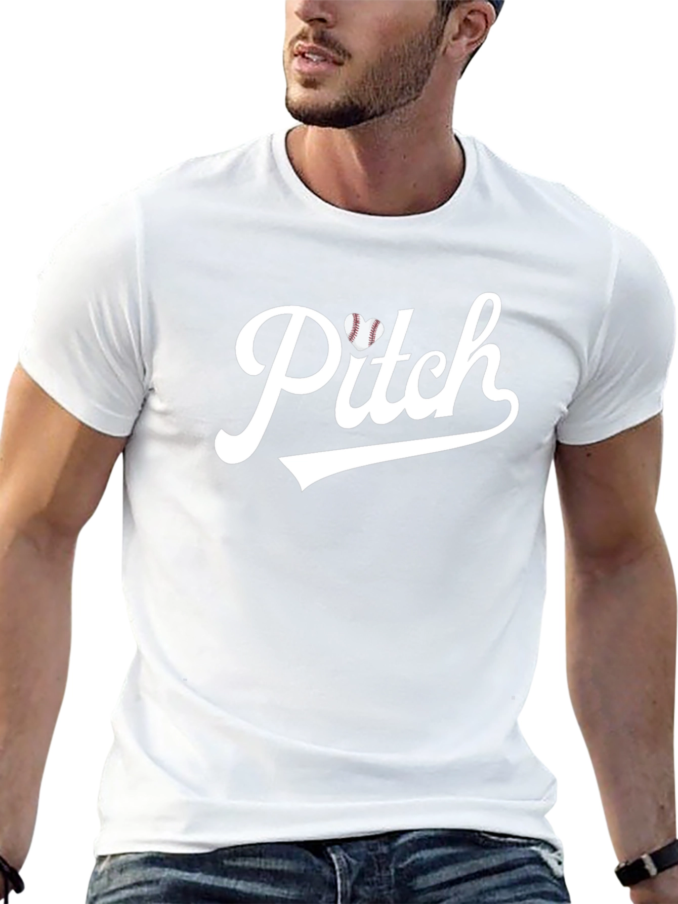 Baseball Pitch Graphic Tee - Sporty Casual