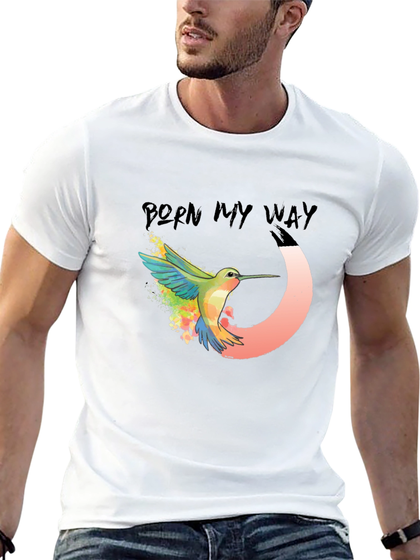 Born My Way Hummingbird Graphic T-Shirt