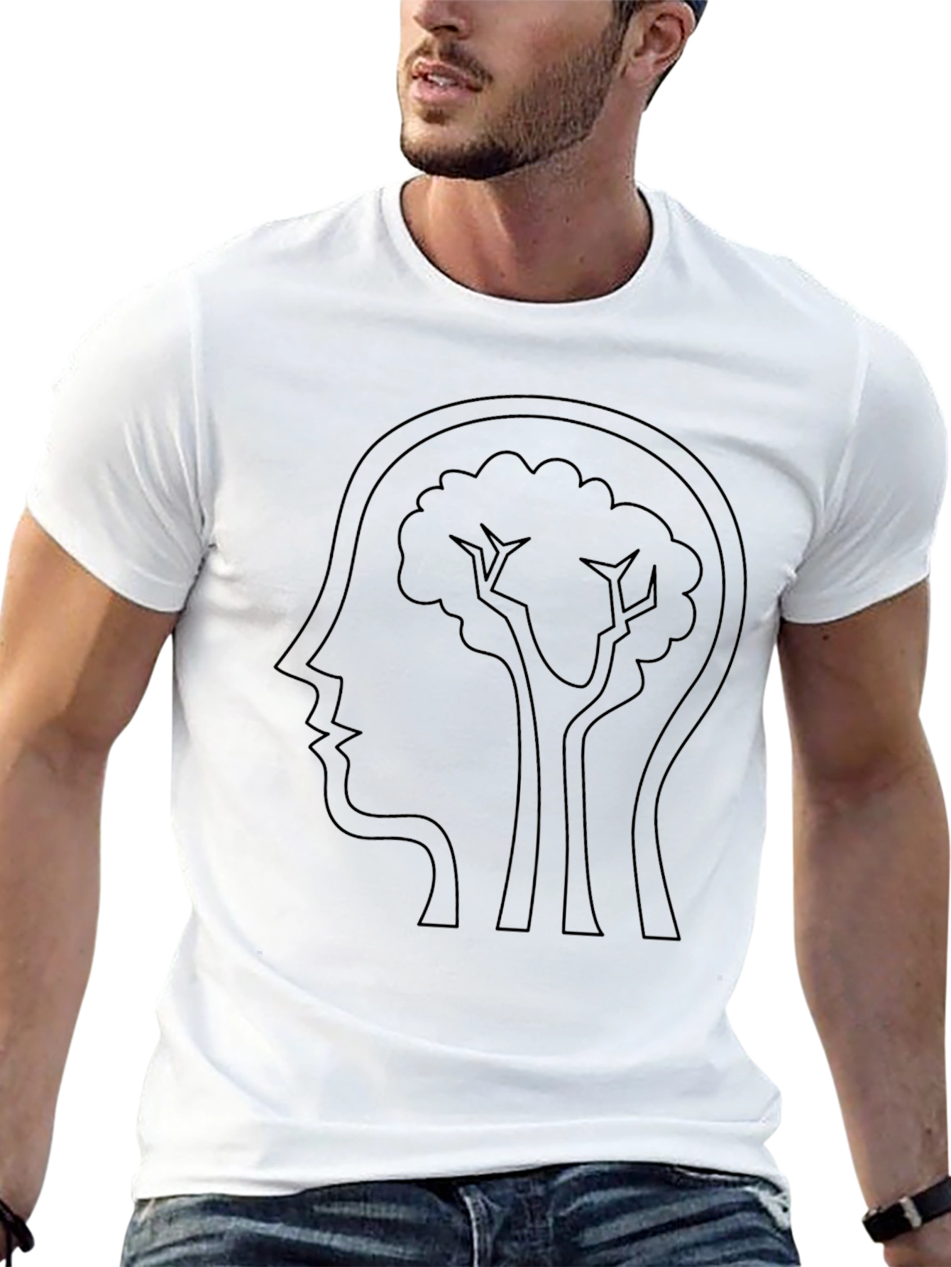 Brain Tree Graphic Tee - Mindful Nature T-Shirt