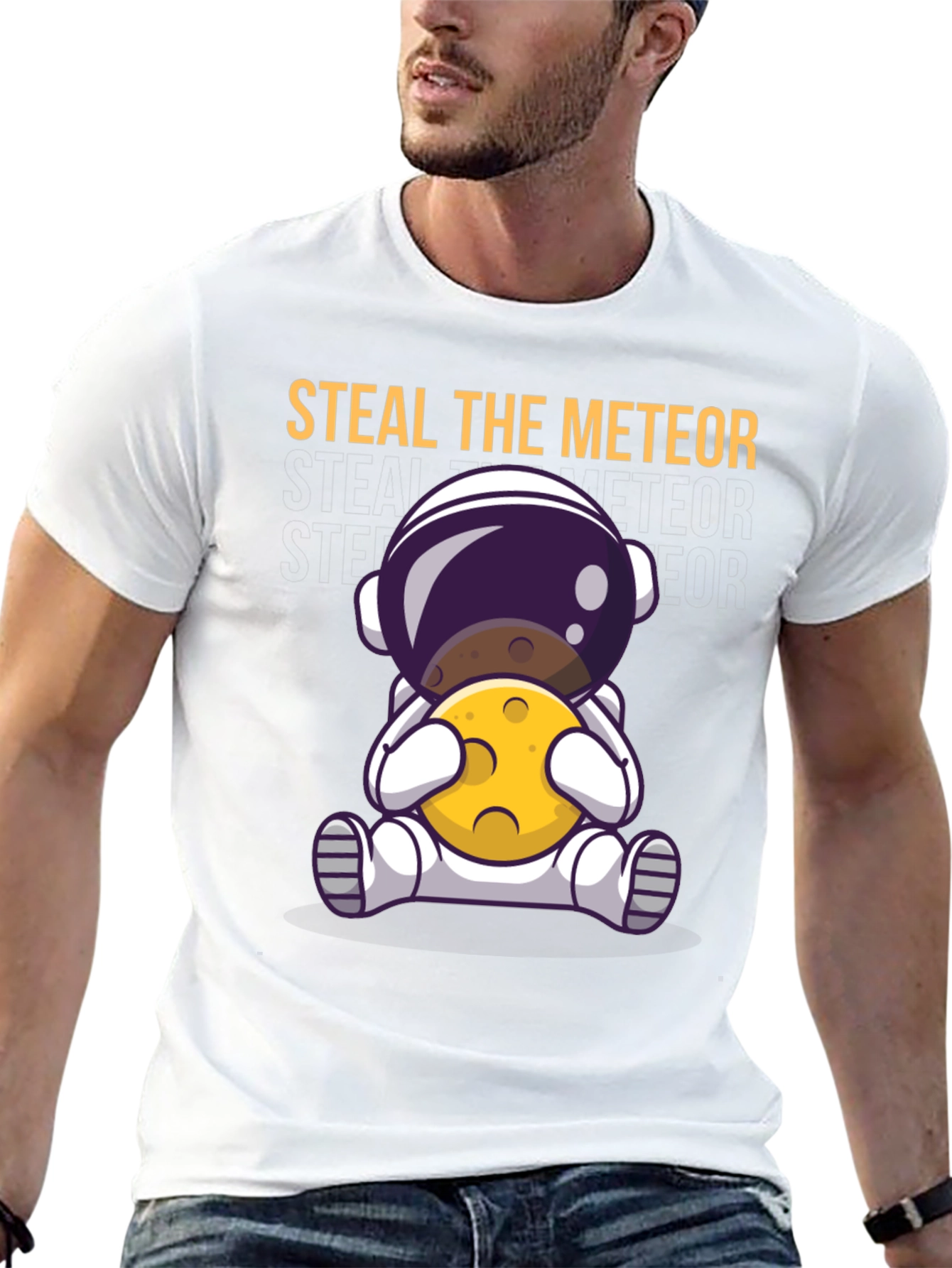 Steal the Meteor Astronaut Graphic T-Shirt