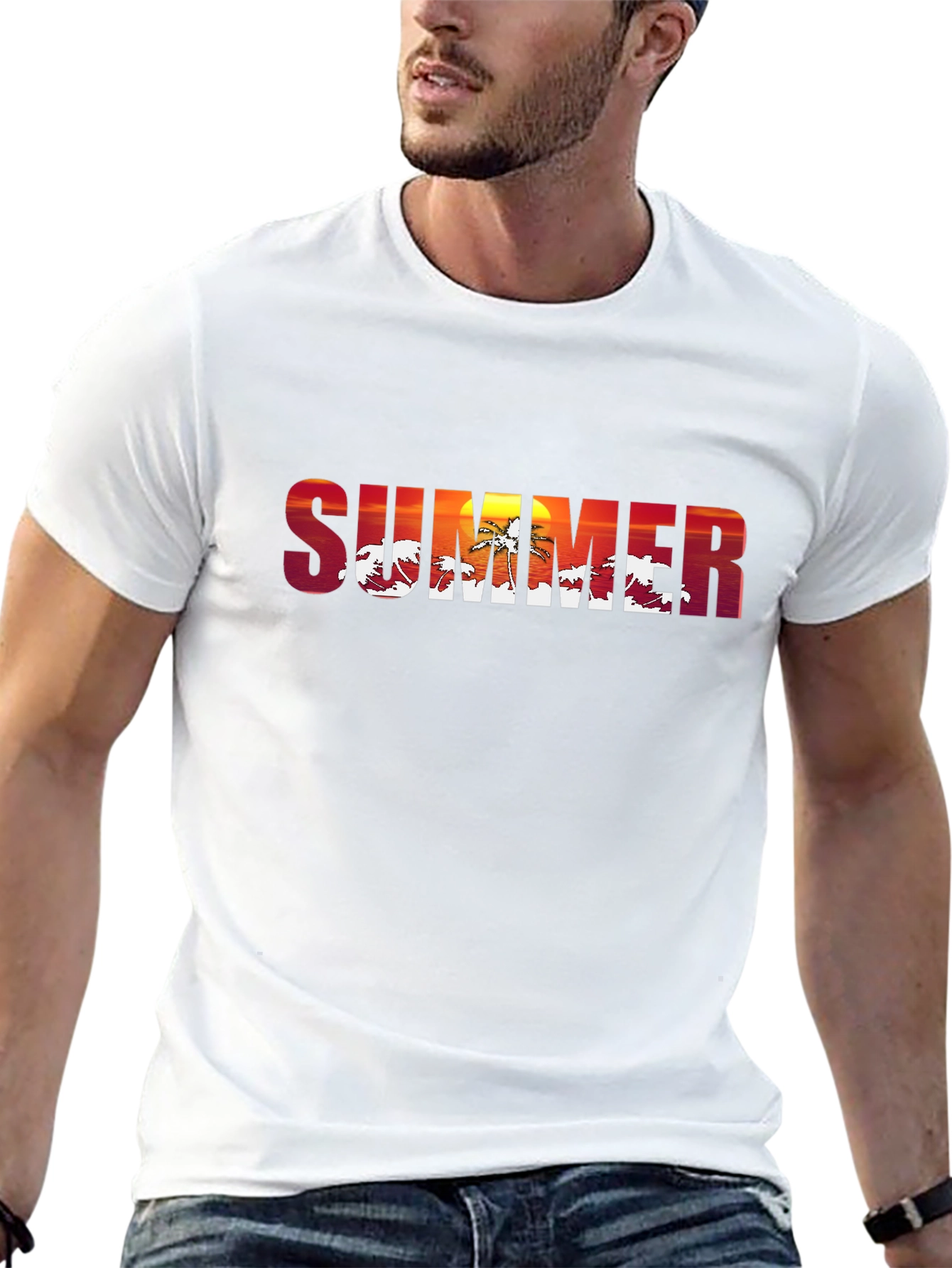 Summer Sunset Graphic T-Shirt - Tropical Vibes