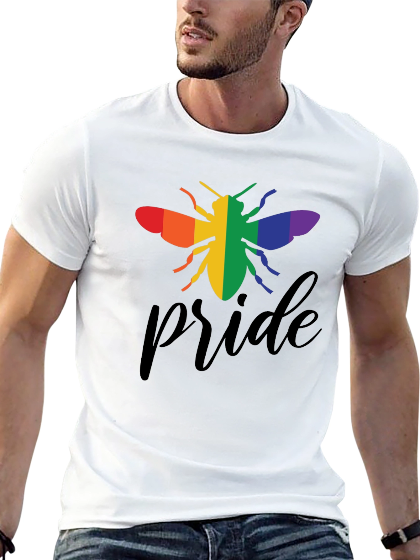 Pride Bee Graphic Tee - Black