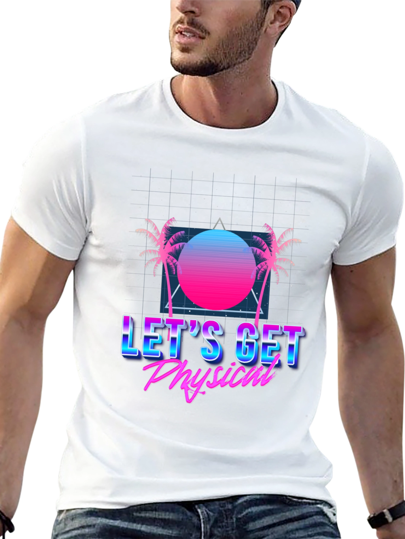 Retro Lets Get Physical Graphic Tee