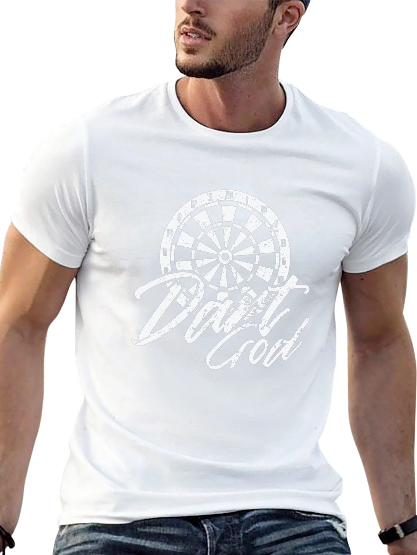 Dart God Graphic Tee - Black Casual T-Shirt