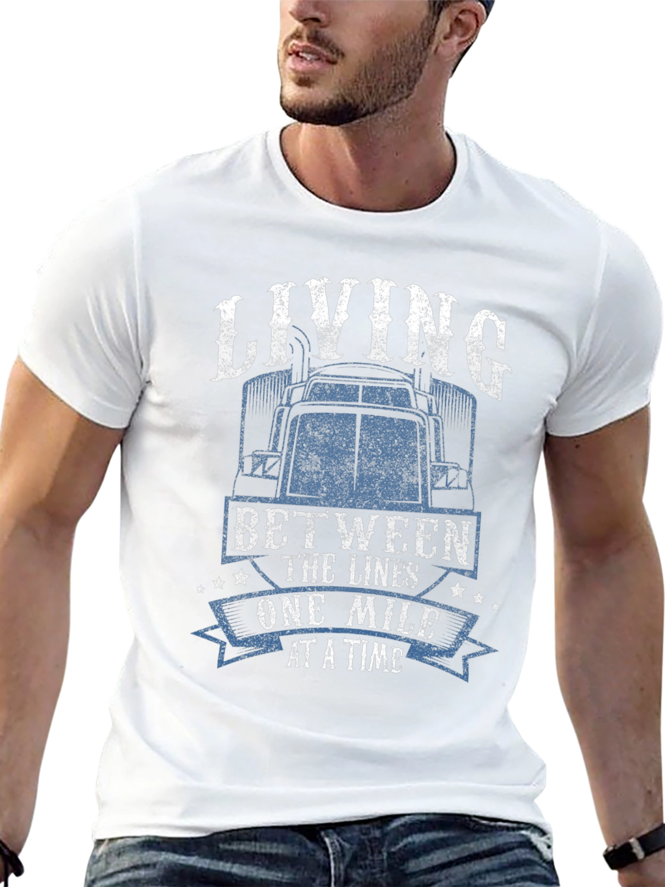 Living Between the Lines Trucker T-Shirt