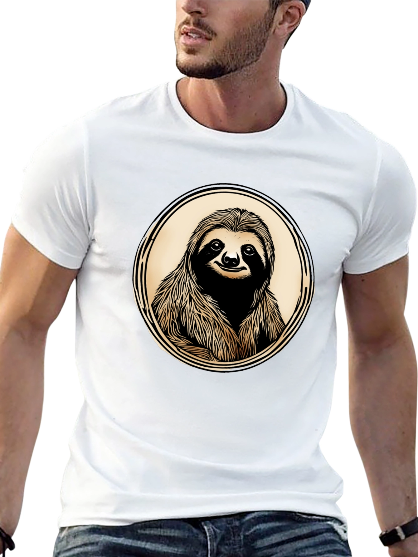 Sloth Graphic Print Tee