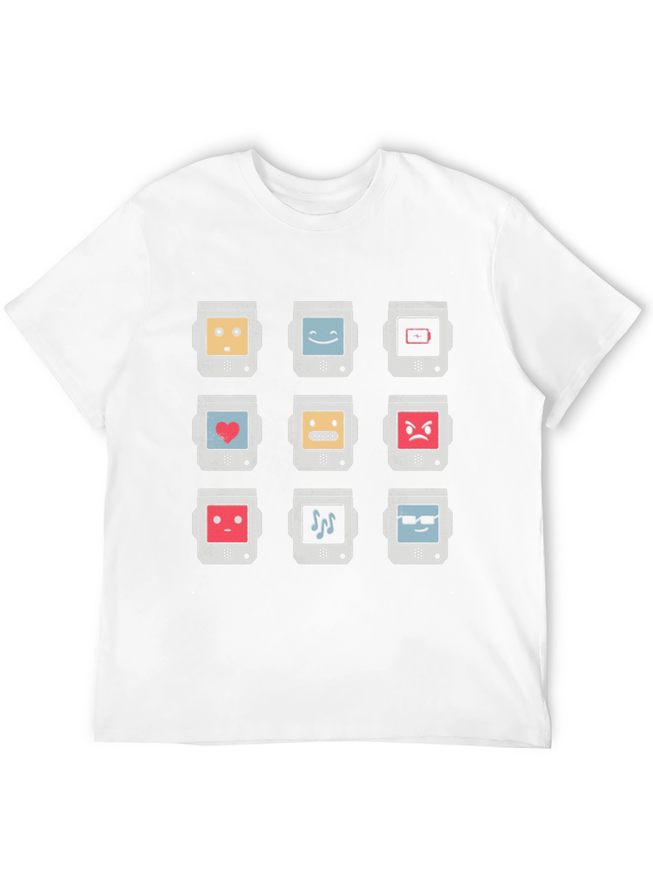 Retro Robot Emoji T-Shirt - Cool Graphic Tee