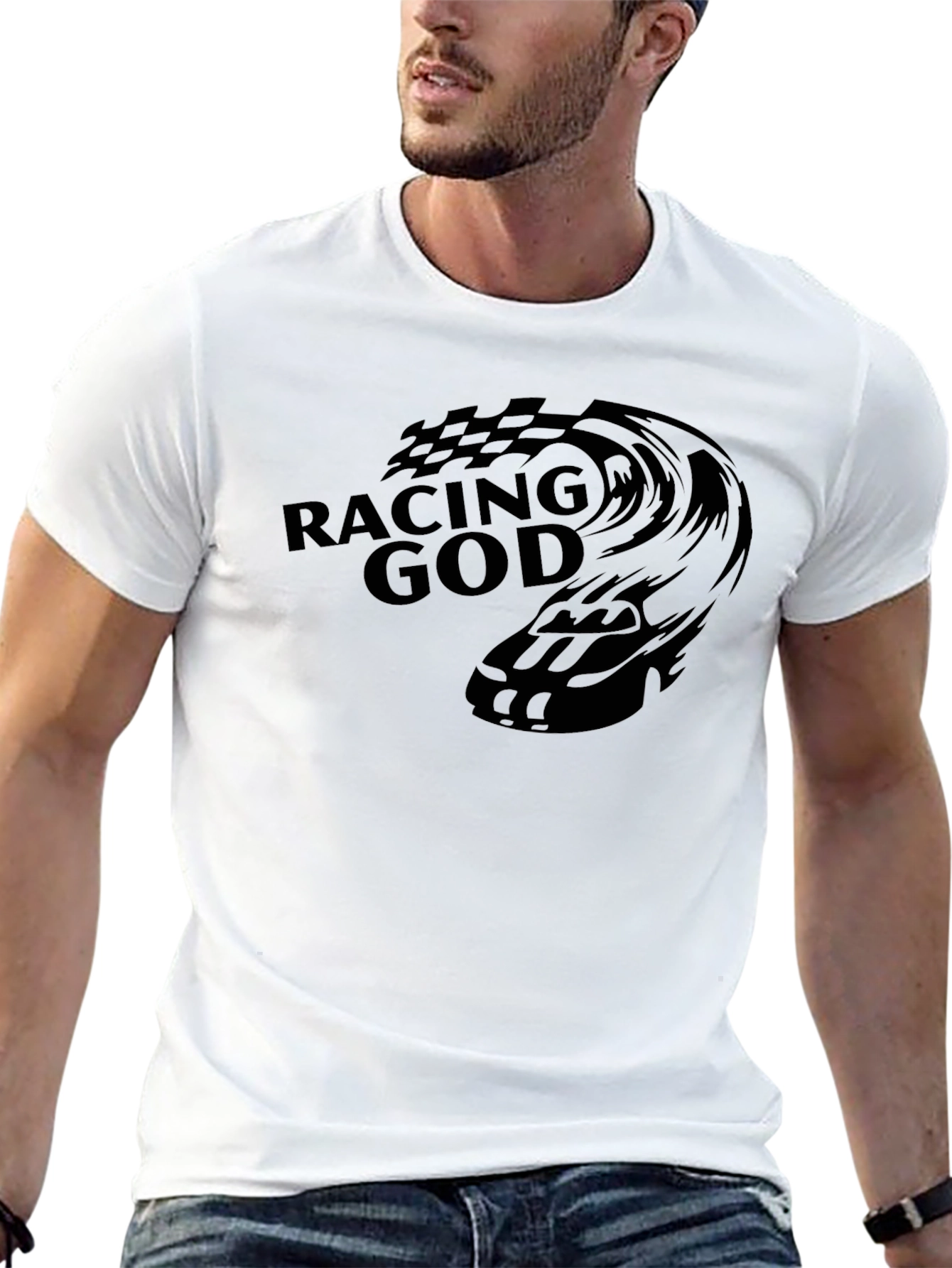 Racing God Black T-Shirt