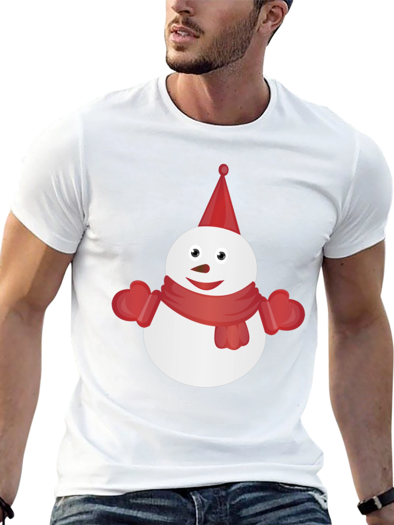Snowman Graphic Tee - Festive Winter Shirt