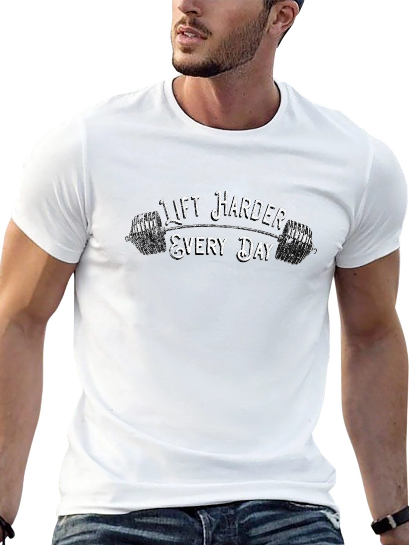Lift Harder Every Day Mens Graphic T-Shirt
