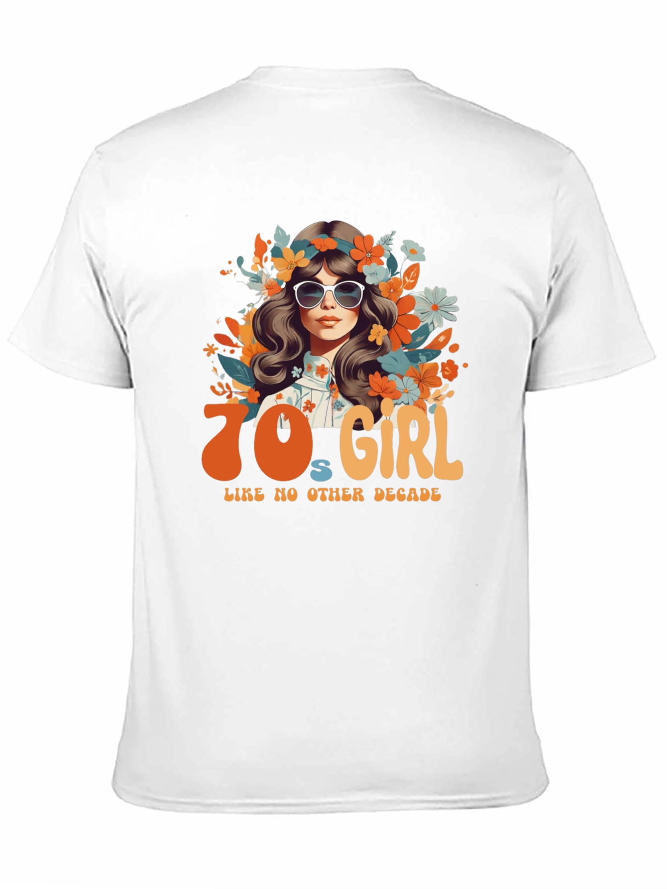 70s Girl Graphic Tee - Retro Style