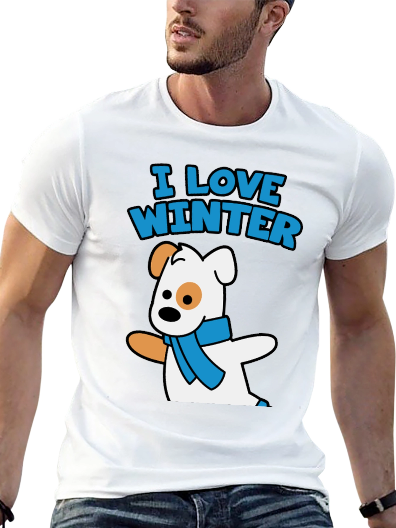 I Love Winter Dog Graphic Tee
