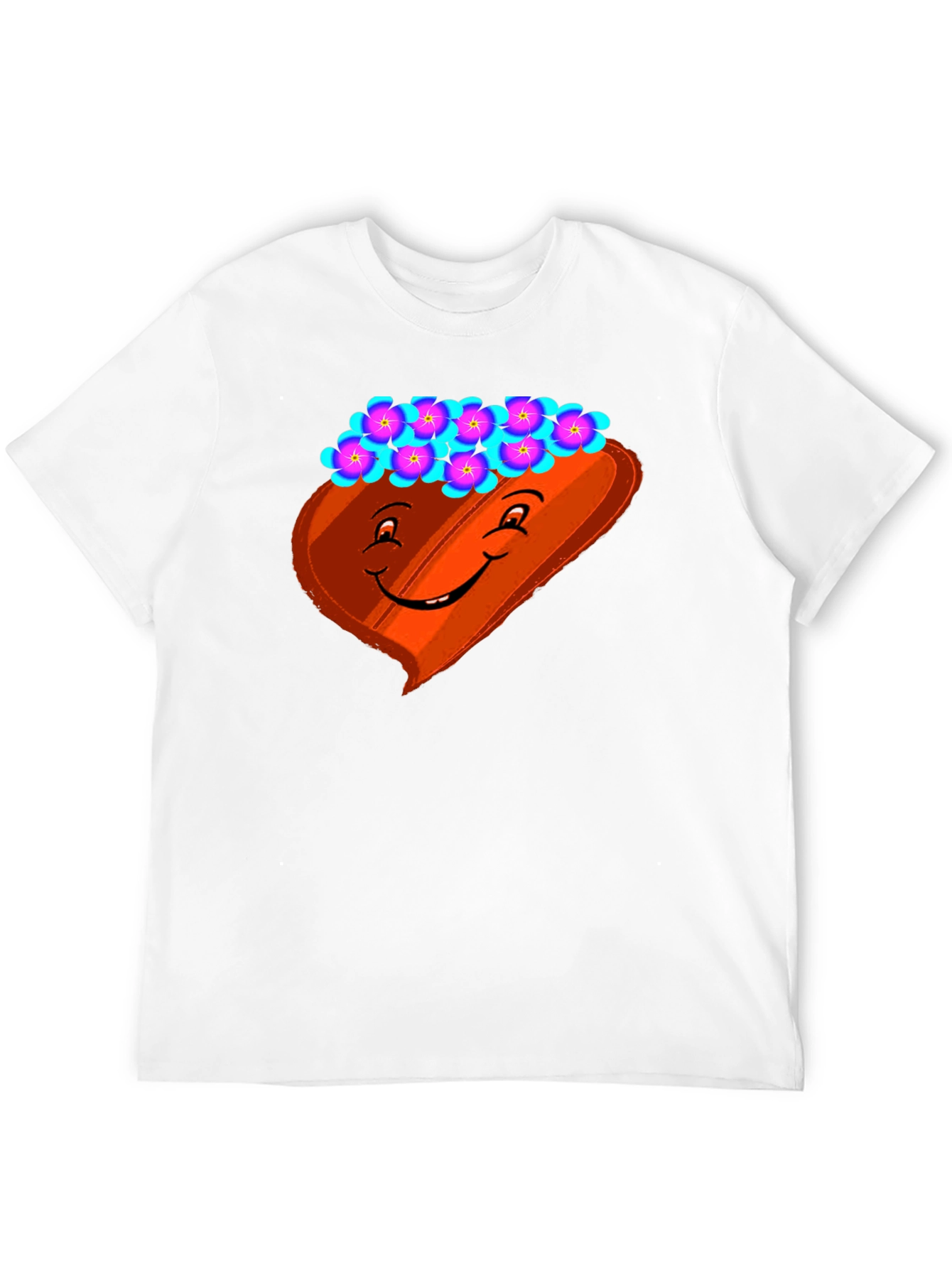 Novelty T-Shirt with Smiling Character Graphic