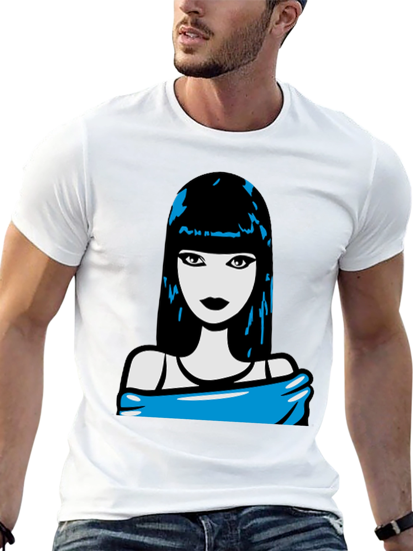 Graphic Novel Style Woman T-Shirt