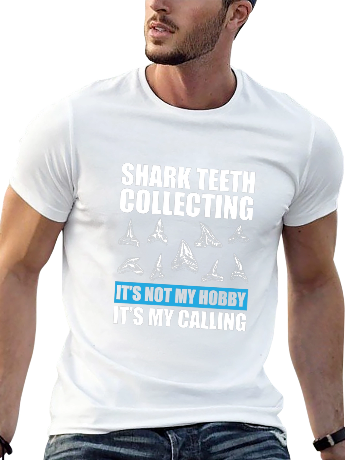 Shark Teeth Collecting T-Shirt - Hobby Calling Tee
